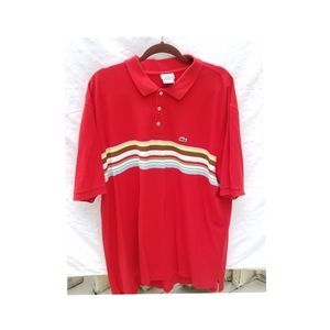 RED lacoste Men's shirt